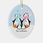 Penguin Family Ornaments Keramisch Ornament (Rechts)