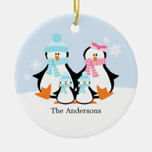 Penguin Family Ornaments Keramisch Ornament