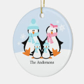 Penguin Family Ornaments Keramisch Ornament (Links)