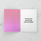 Penguin Family Schattigee Valentijnsdag voor famil Kaart (Binnen)