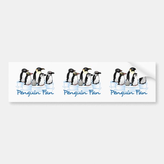 Penguin Fan Bumpersticker (Voorkant)