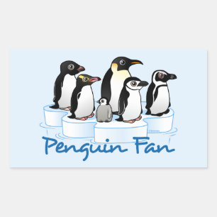 Penguin Fan Rechthoekige Sticker