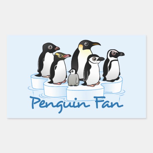 Penguin Fan Rechthoekige Sticker (Voorkant)