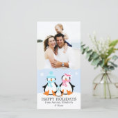 Penguin Feestdagenkaart (Staand voorkant)