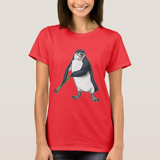 Penguin Field hockey stick T-shirt (Voorkant)
