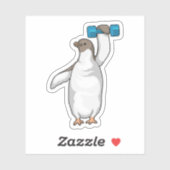 Penguin Fitness Dumbbell Sticker (Vel)