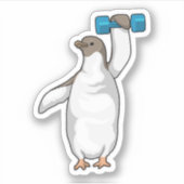 Penguin Fitness Dumbbell Sticker (Voorkant)