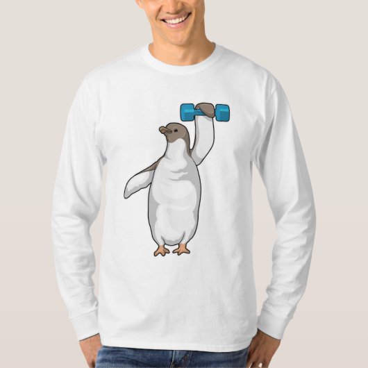 Penguin Fitness Dumbbell T-shirt (Voorkant)
