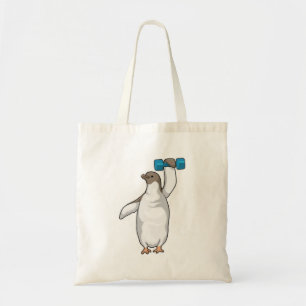 Penguin Fitness Dumbbell Tote Bag