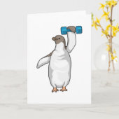 Penguin Fitness Hantele Kaart (Gele Bloem)