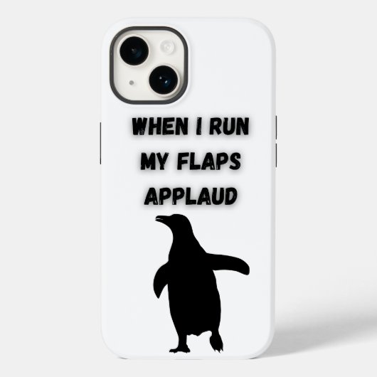 penguin flaps applaud inappropriate embarrassing Case-Mate iPhone case (Achterkant)