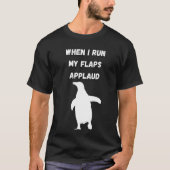 penguin flaps applaud inappropriate embarrassing t-shirt (Voorkant)