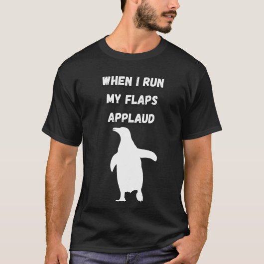 penguin flaps applaud inappropriate embarrassing t-shirt (Voorkant)