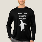 penguin flaps applaud inappropriate embarrassing Tri-Blend shirt (Voorkant volledig)