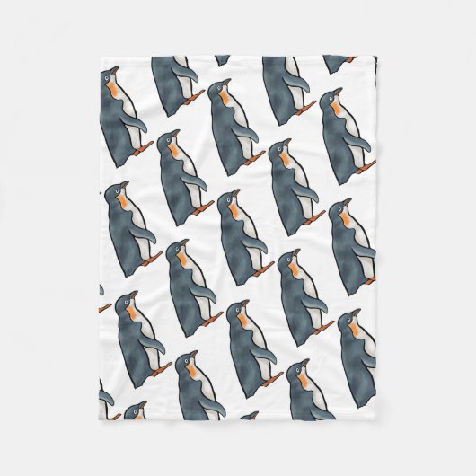 Penguin Fleece Deken (Voorkant)