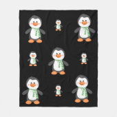 Penguin fleece werp deken (Voorkant)