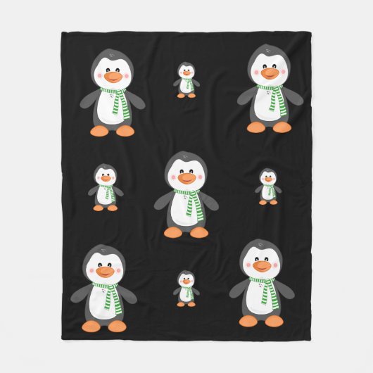 Penguin fleece werp deken (Voorkant)