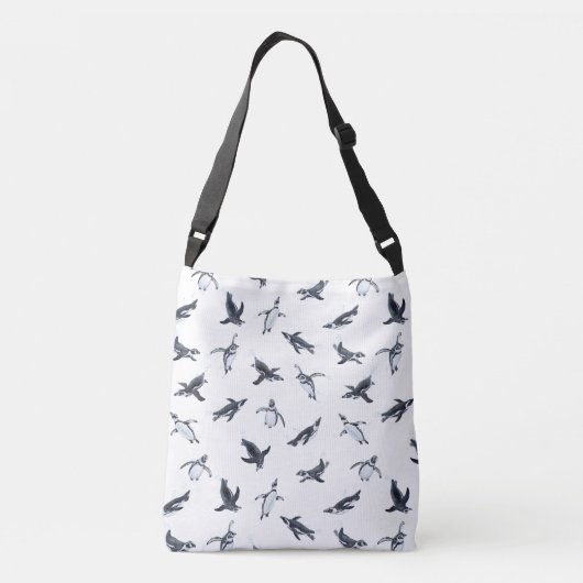 Penguin Flight Squad | Ocean Art Design Crossbody Tas (Achterkant)