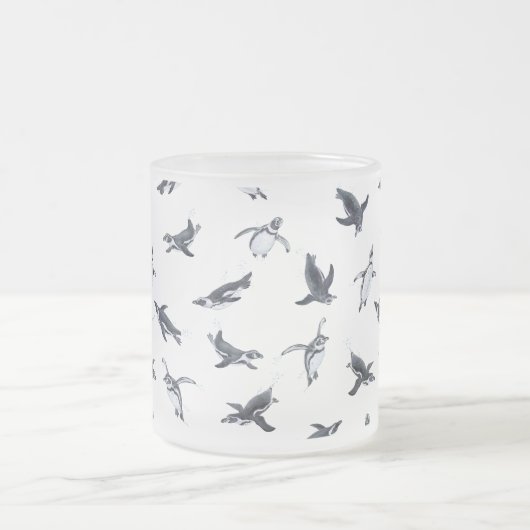 Penguin Flight Squad | Ocean Art Design Matglas Koffiemok (Center)