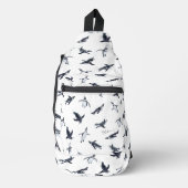 Penguin Flight Squad | Ocean Art Design Sling Bag (Voorkant)