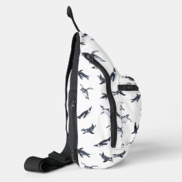 Penguin Flight Squad | Ocean Art Design Sling Bag