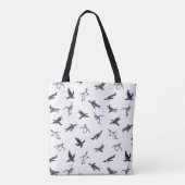 Penguin Flight Squad | Ocean Art Design Tote Bag (Achterkant)