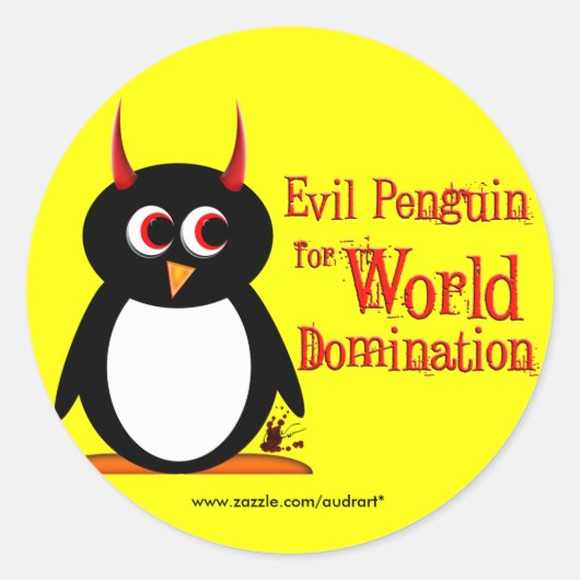 Penguin for World Domination Stickers (Voorkant)