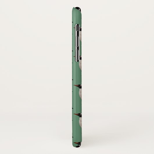 Penguin Frenzy iPhone X Hoesje (groen) (Achterkant/links)