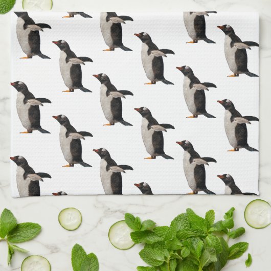 Penguin Frenzy Kitchen Towel Theedoek (Gevouwen)