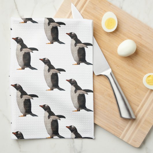 Penguin Frenzy Kitchen Towel Theedoek (Quarter Fold)