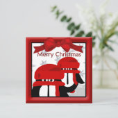 Penguin Friends Kerstgroet Feestdagenkaart (Staand voorkant)