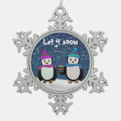 Penguin Friends Snowflake Ornament (Voorkant)