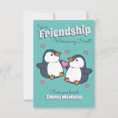 Penguin Friendship Classroom Valentijn Kaart (Voorkant)
