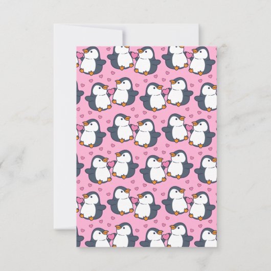 Penguin Friendship Classroom Valentijn Kaart (Achterkant)