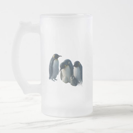 Penguin frosted glass beer product description matglas bierpul (Links)