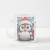 Penguin Frosty Bier Mok Aangepaste Kerstcadeau (Links)