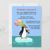 Penguin Fun Birthday Party Kaart (Voorkant)