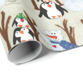 Penguin Fun - Kinder kunst voor CHOC Cadeaupapier (Rol Hoek)