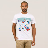 Penguin Fun Mannen T-Shirt (Voorkant volledig)