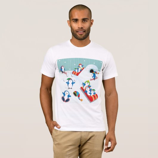Penguin Fun Mannen T-Shirt (Voorkant volledig)