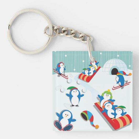 Penguin Fun Sleutelhanger (Voorkant)