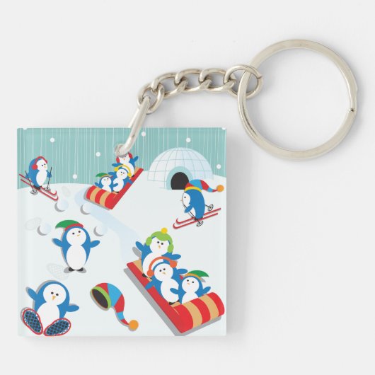 Penguin Fun Sleutelhanger (Achterkant)
