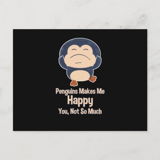 Penguin Funny Briefkaart (Voorkant)