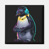 Penguin Gaming Animal Video Games Funny Penguin Magneet (Voorkant)