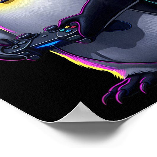 Penguin Gaming Animal Video Games Funny Penguin Poster (Hoek)