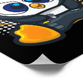 Penguin Gaming Shirt Boys Kids Gamer Gift Penguin  Poster (Hoek)