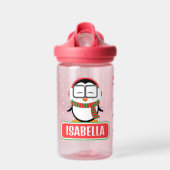 Penguin gepersonaliseerde waterfles met tijdlijn (Voorkant)