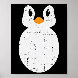 Penguin Gezicht Kostuum Leuke Dieren Mannen Vrouwe Poster