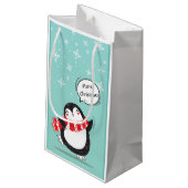 Penguin Gift Bag Klein Cadeauzakje (Achterkant Gekanteld)