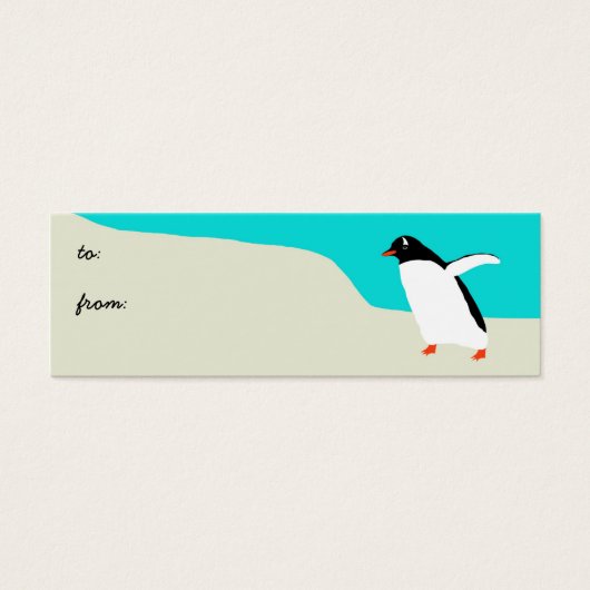 Penguin Gift Labels Mini Visitekaartjes (Voorkant)